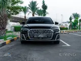 أودي A8 3.0 T 2022 سوداء مستعملة منخفضة الكيلومترات Interior جلدية